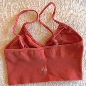 ALO Delight Bralette in Strawberry color